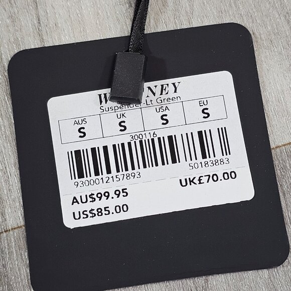 Honey Birdette Whitney Apple Light Green Garter Belt Suspender Size S - Picture 10 of 10